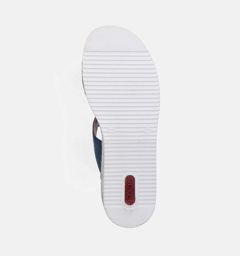 Rieker Blauwe Slippers met Sleehak voor dames (354969)