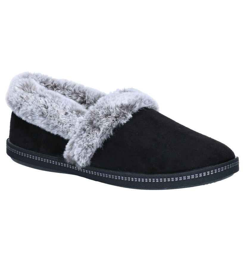 Skechers Cali Zwarte Pantoffels in stof (262835)