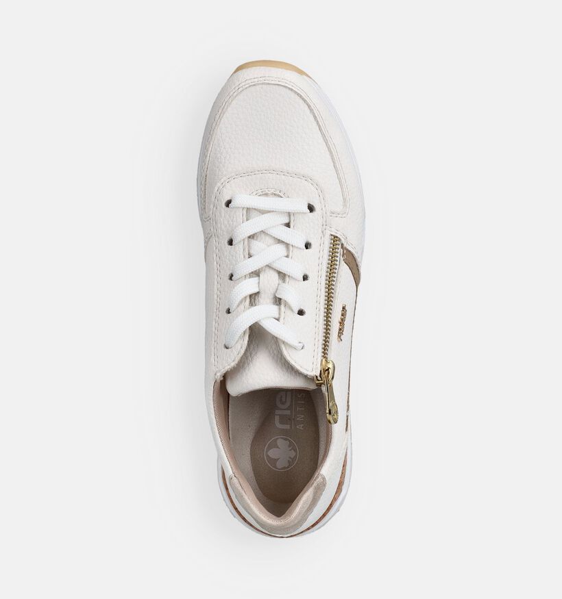 Rieker Witte Geklede Sneakers voor dames (367729) - geschikt voor steunzolen