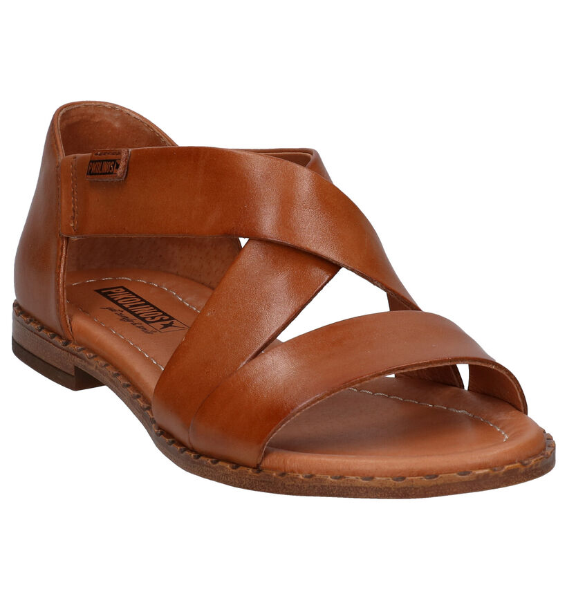 Pikolinos Algar Oranje Sandalen in leer (289249)