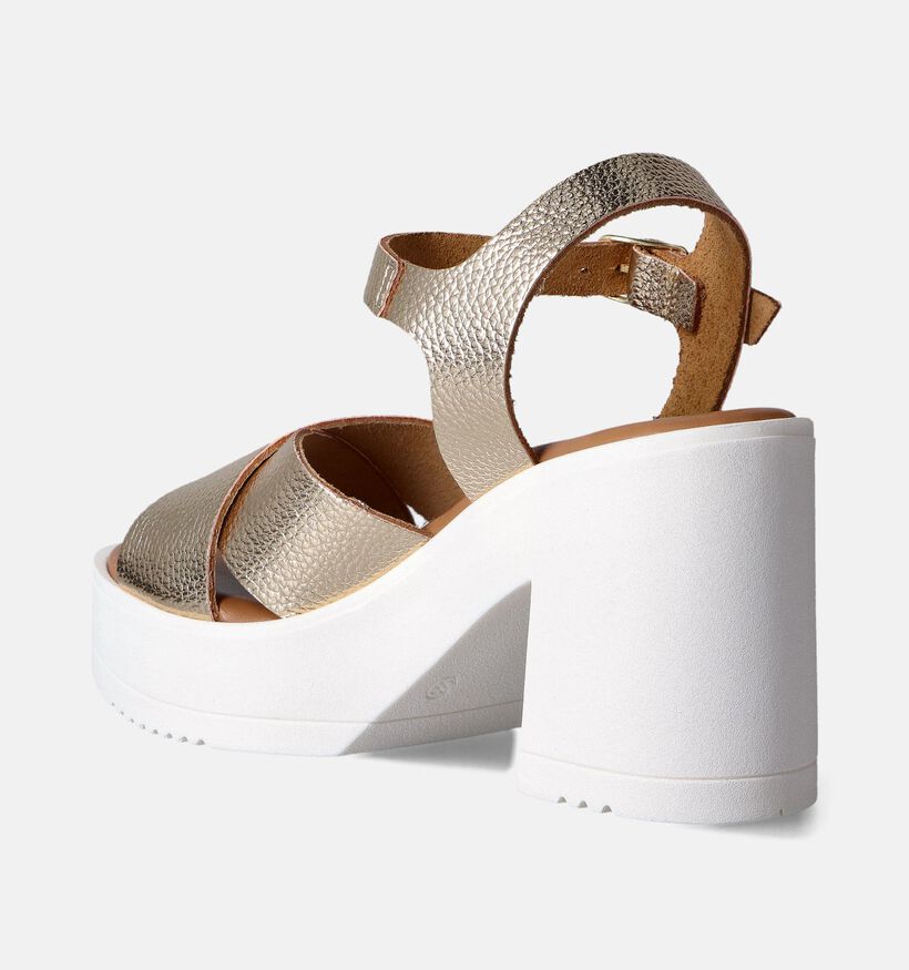 Sweet Lemon Lauren Gouden Sandalen met hak voor dames (361380)