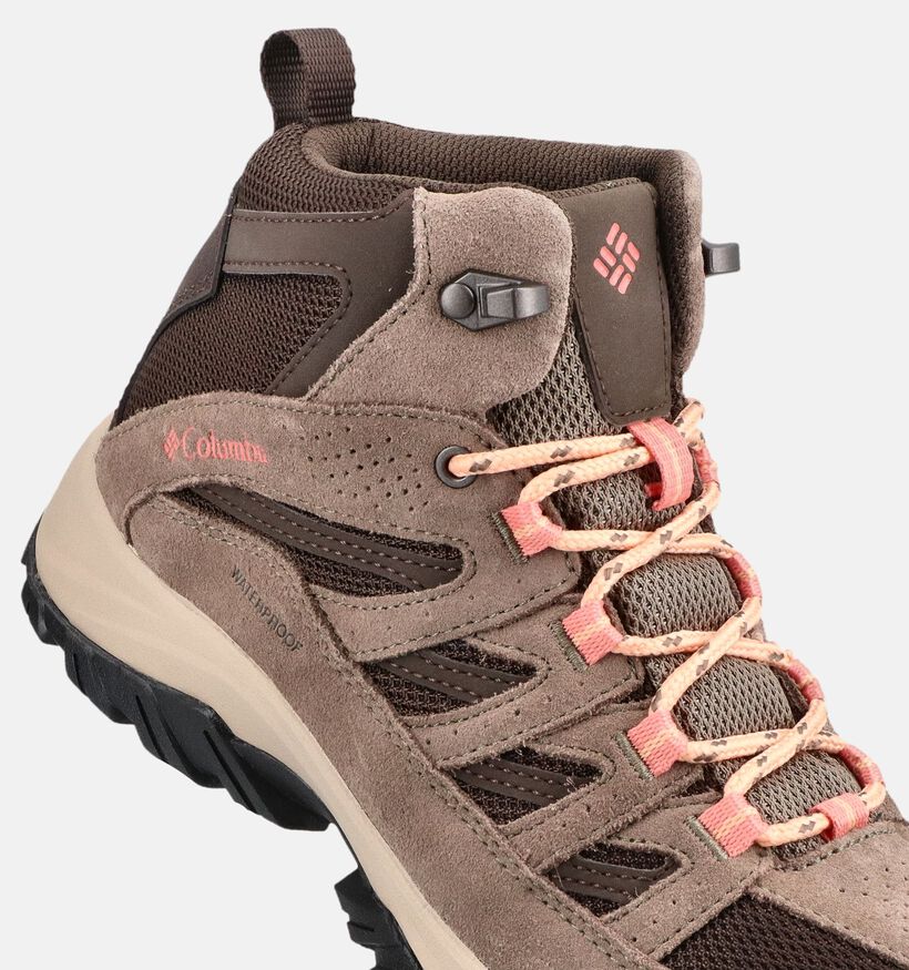 Columbia Crestwoord Mid Waterproof Chaussures outdoor en Marron pour femmes (377307) - pour semelles orthop&eacute;diques
