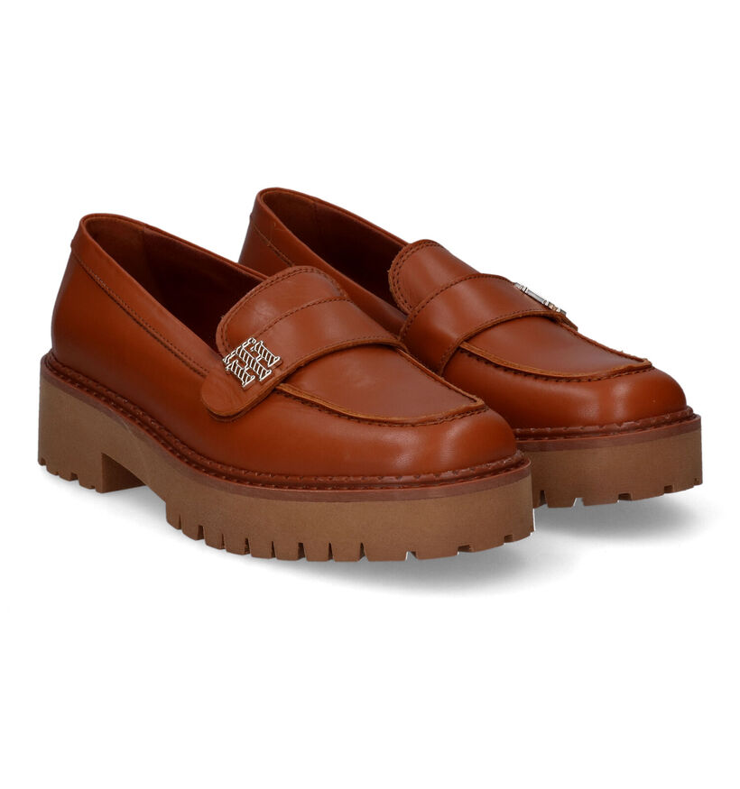 Tommy Hilfiger Hardware Cognac Instappers voor dames (310959)