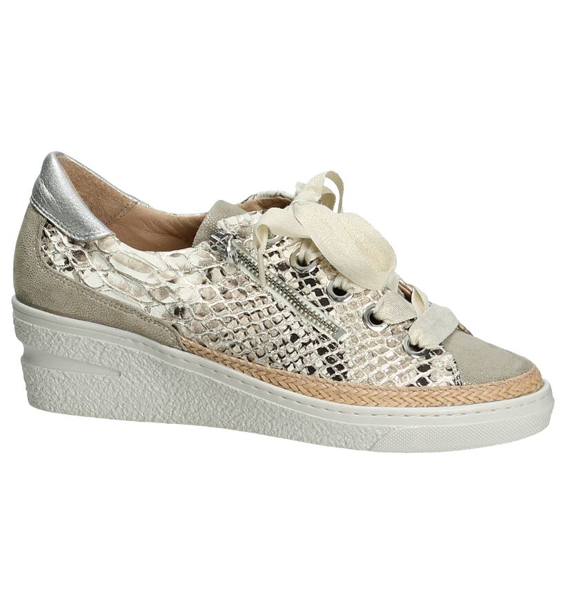 Softwaves Gouden Sneakers met Sleehak, , pdp