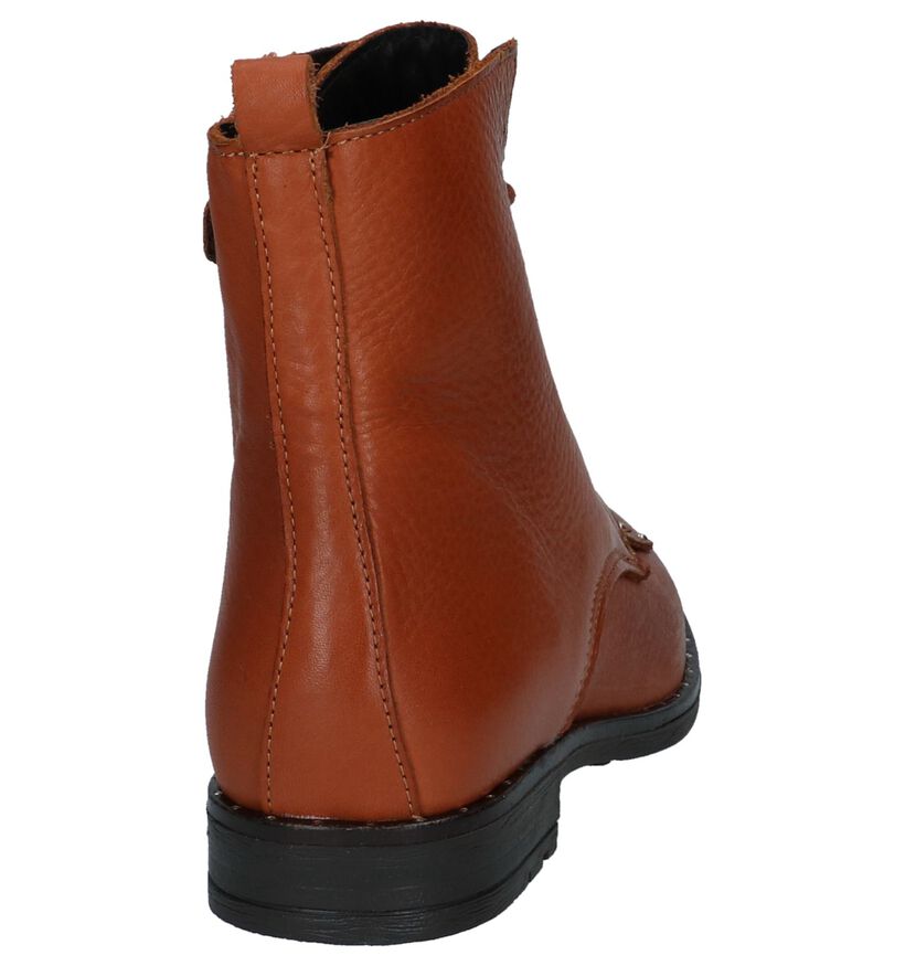 Bana & Co Bottines Cognac in leer (230876)