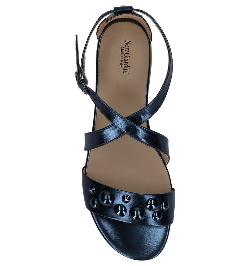 Donkerblauwe Geklede Sandalen NeroGiardini, , pdp
