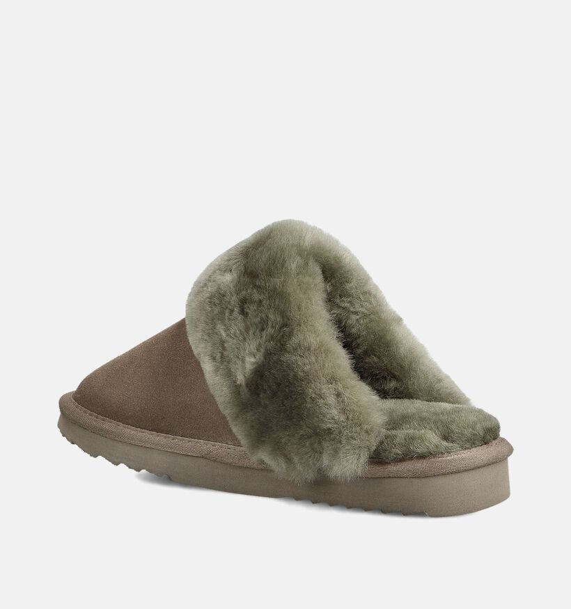 Flurry Pantoufles ouvertes en Vert kaki pour femmes (362518)