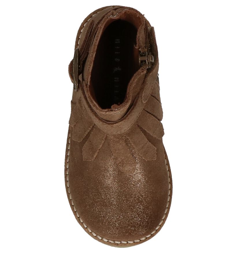 Milo & Mila Bottes basses en Taupe en daim (200450)