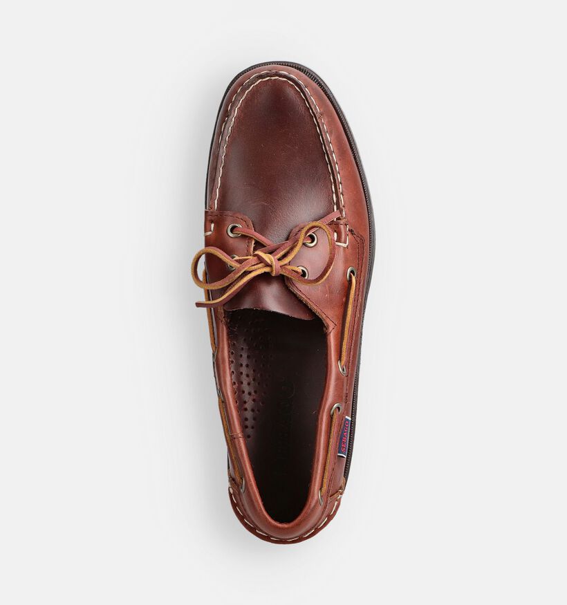 Sebago Dockside Portland Waxed Bruine Mocassins voor heren (363880)