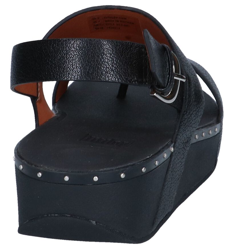 FitFlop Sandales à talons en Orange clair en cuir (240192)