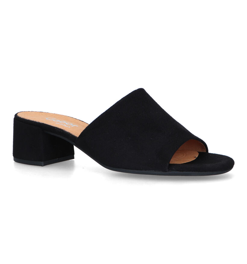 Comfort Nu-pieds à talons en Noir pour femmes (323272)