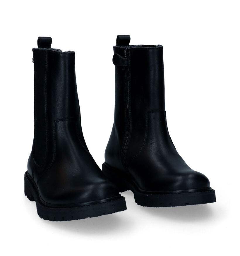 STONES and BONES Fassal Zwarte Chelsea Boots in leer (301325)