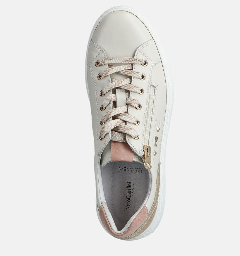 NeroGiardini Lichtbeige Sneakers voor dames (369091) - geschikt voor steunzolen