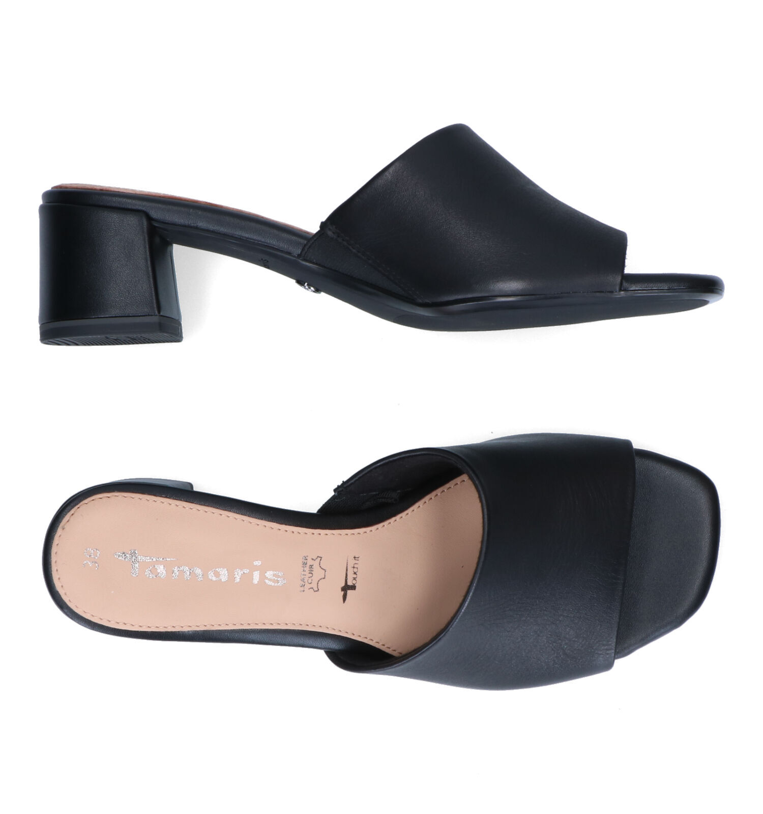 Tamaris Touch it Zwarte Muiltjes Dames Slippers Online op TORFS.BE