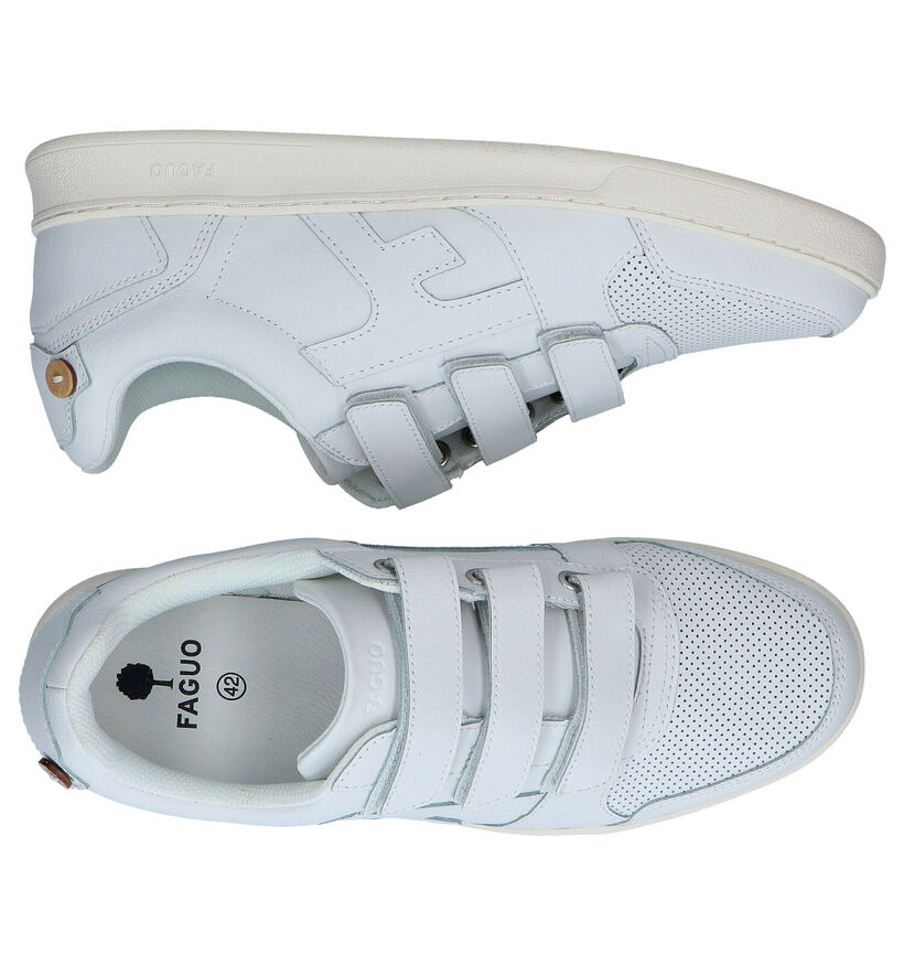 Faguo Hazel Witte Sneakers in leer (289031)