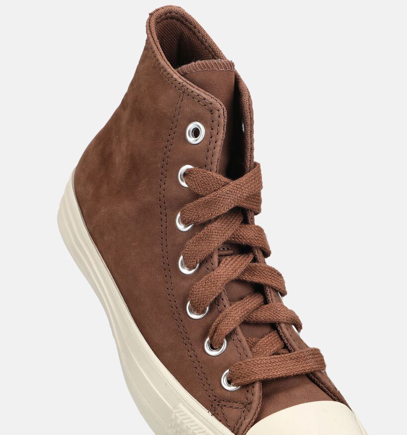 Converse Chuck Taylor All Start High Baskets en Marron pour femmes (376042) - pour semelles orthop&eacute;diques