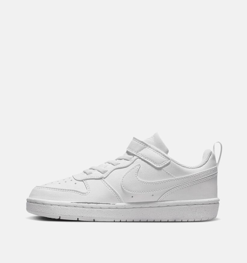 Nike Court Borough LOW 2 PS Baskets en Blanc pour filles, garçons (350500)