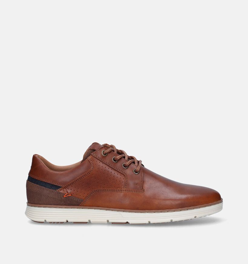 Bullboxer Chaussures à lacets en Cognac pour hommes (344478) - pour semelles orthopédiques