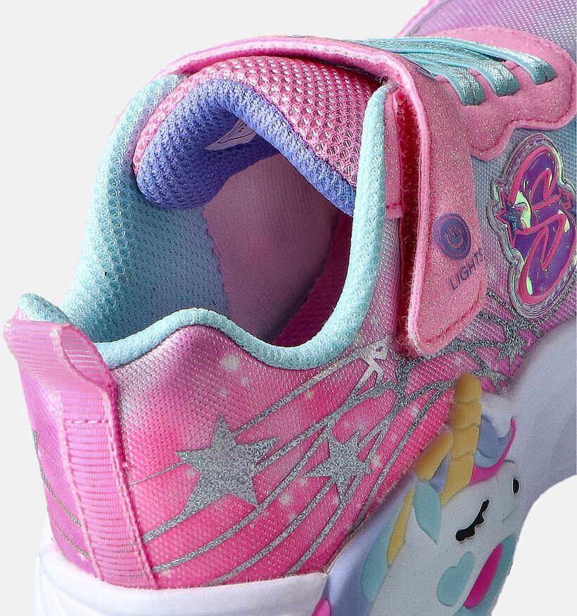 Skechers S-Lights Unicorn Dreams Baskets en Rose pour filles (361538)