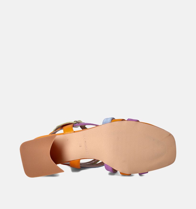 Crinkles Sandales à talons en Orange pour femmes (356261)