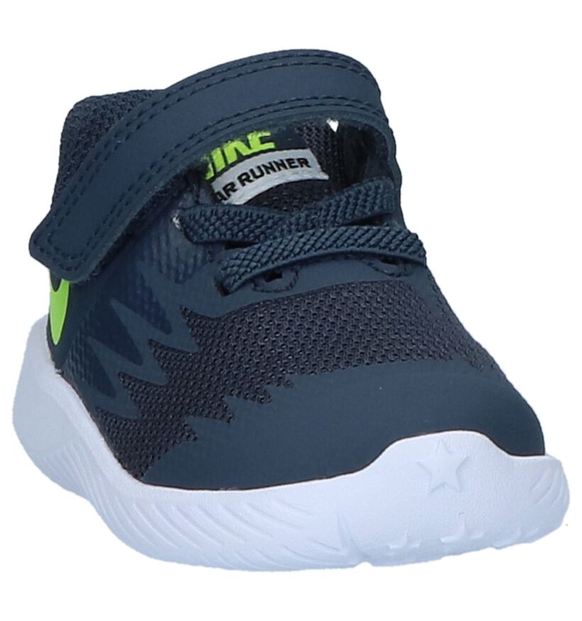 Fluoblauwe Babysneakers Nike Star Runner in stof (219603)