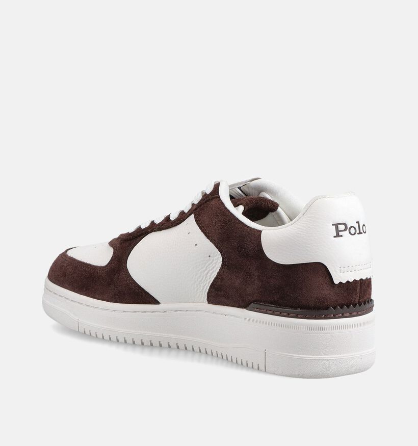 Polo Ralph Lauren Masters Bruine/Witte Sneakers voor heren (377255) - geschikt voor steunzolen