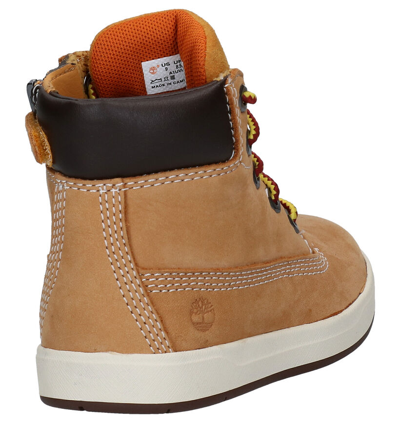 Timberland Davis Square 6 Inch Zwarte Bottines voor jongens (293805) - geschikt voor steunzolen