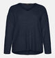 Vero Moda Curve Crew Lefile Blauwe Trui voor dames (362596)