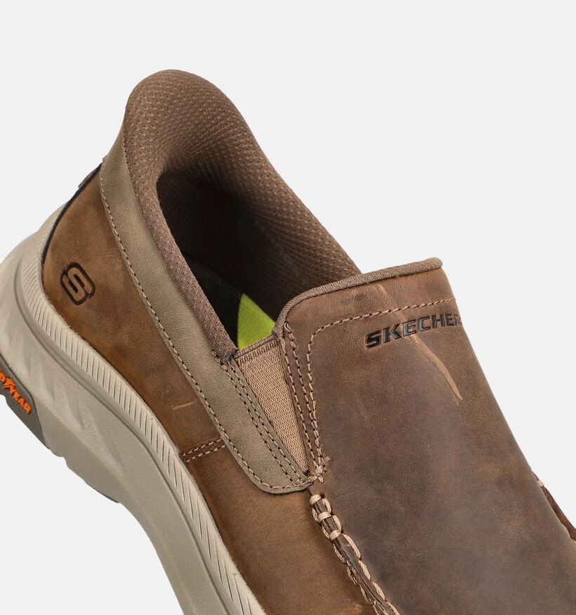 Skechers Pollard Osgood Mocassin en Marron pour hommes (375644)