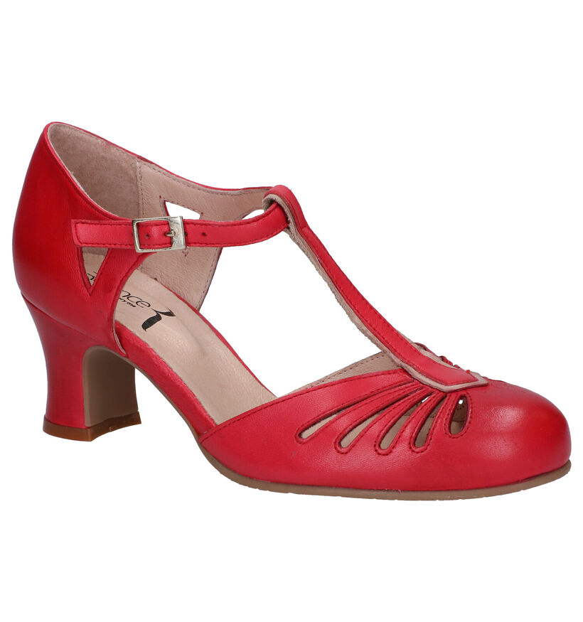 Relance Gele Pumps in leer (293205)