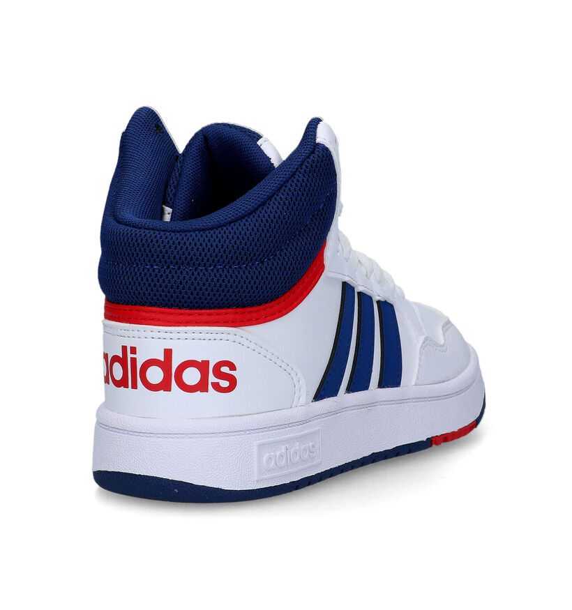 adidas Hoops Mid 3.0 Witte Hoge Sneakers in kunstleer (311334)