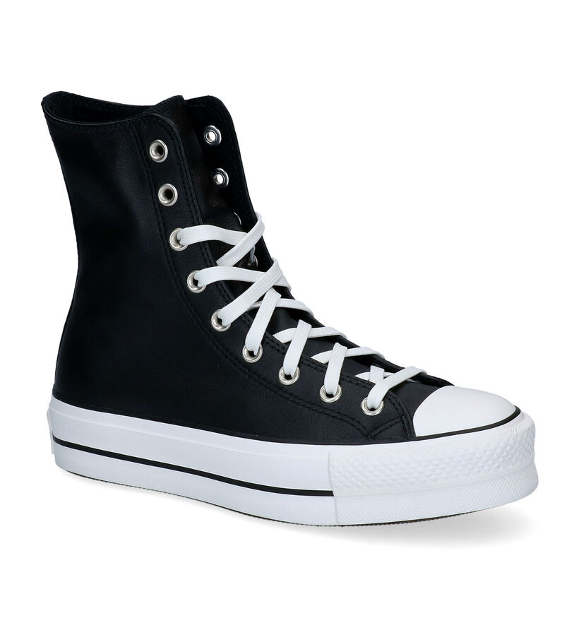 Converse CT All Star Lift X Zwarte Sneakers in leer (293705)
