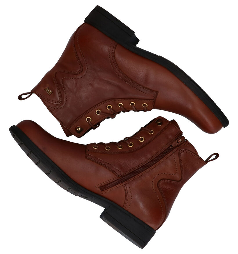 River Woods Eloise Bottines en Cognac en cuir (281968)