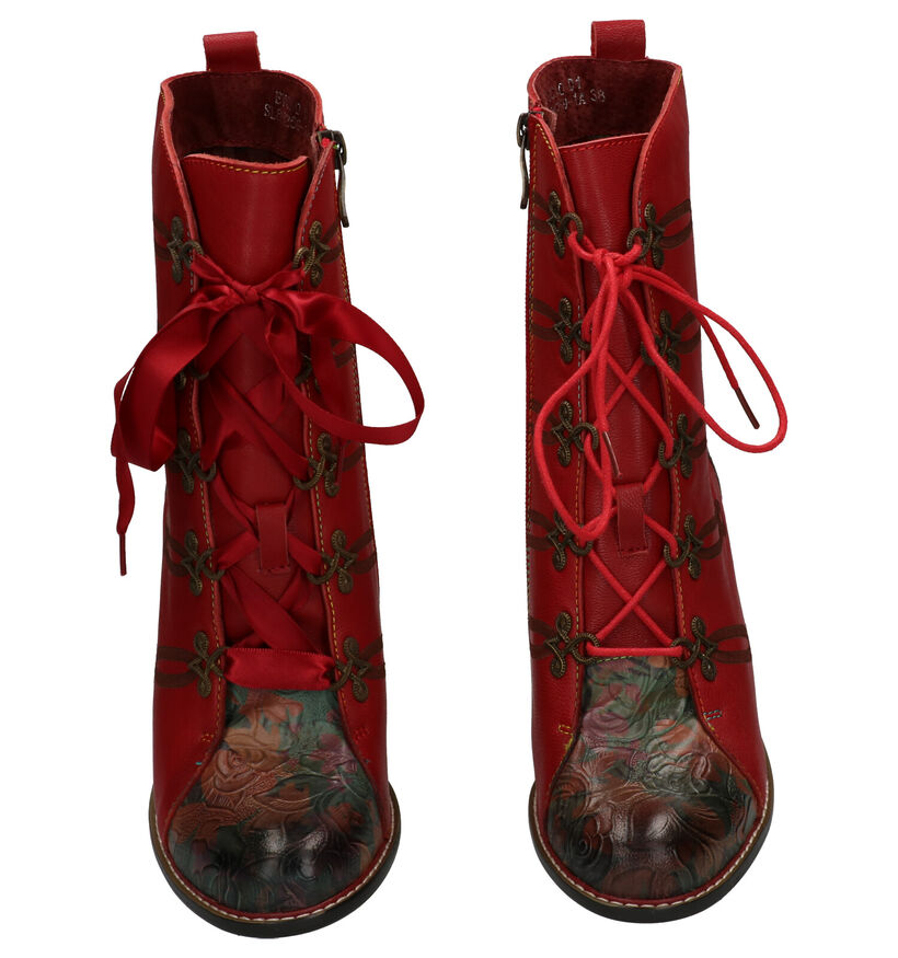 Laura Vita Bottes en Rouge en cuir (261497)