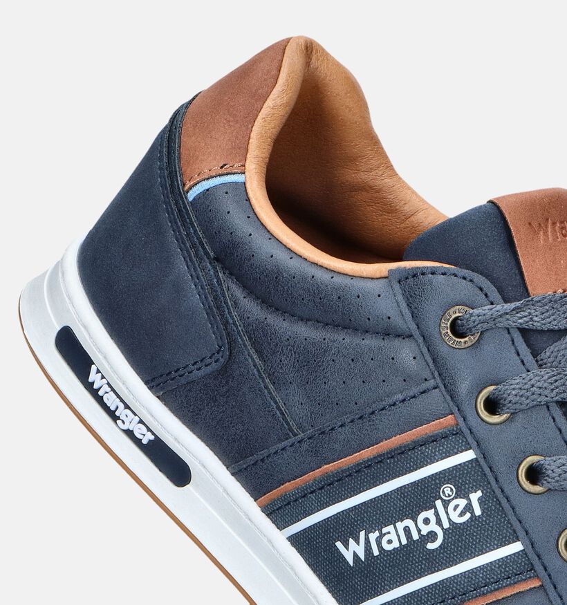 Wrangler Butch Blauwe Veterschoenen voor heren (346067) - geschikt voor steunzolen