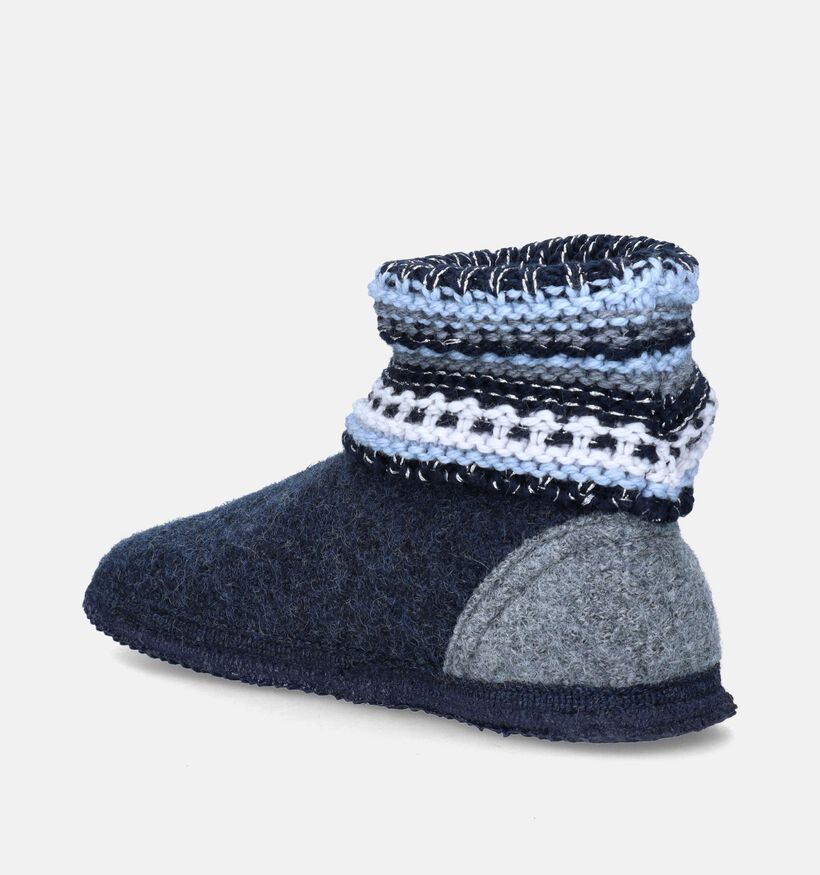 Giesswein Kiel Blauwe Hoge pantoffels voor dames (349152)