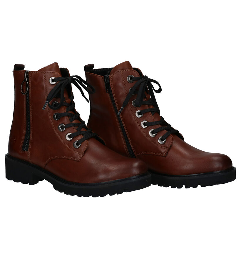 Remonte Boots à lacets en Cognac pour femmes (312339) - pour semelles orthopédiques