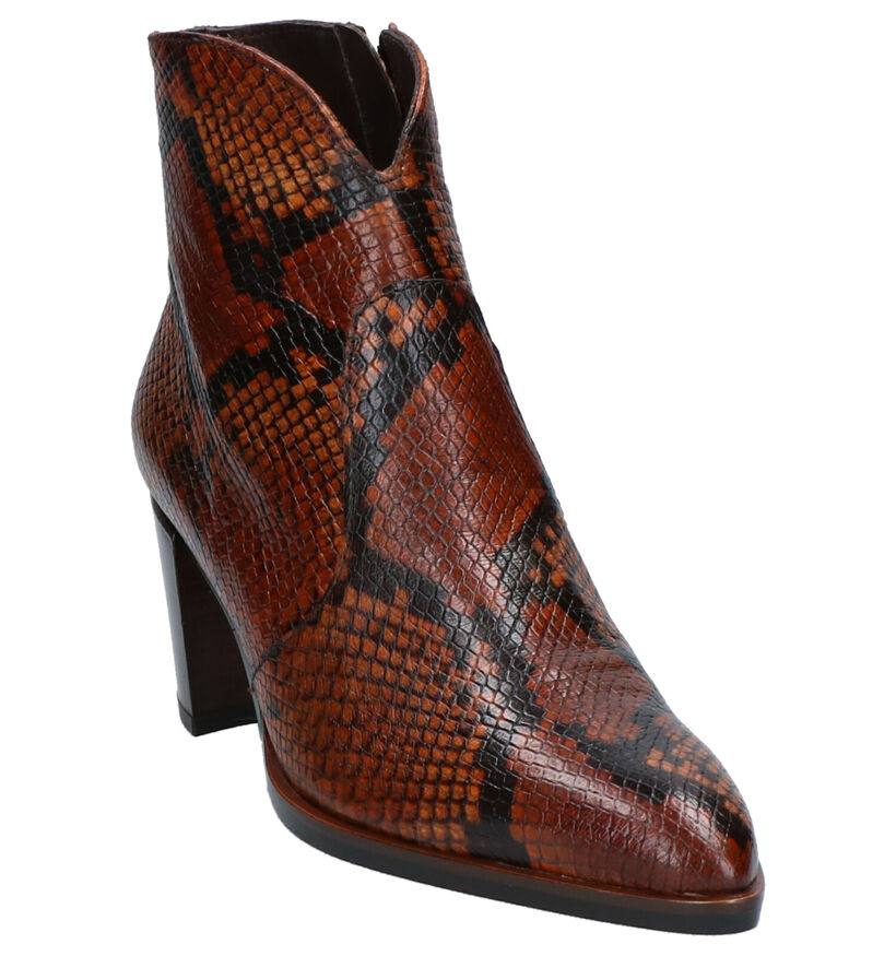 Maripé Bottines à talons en Brun clair en verni (259305)