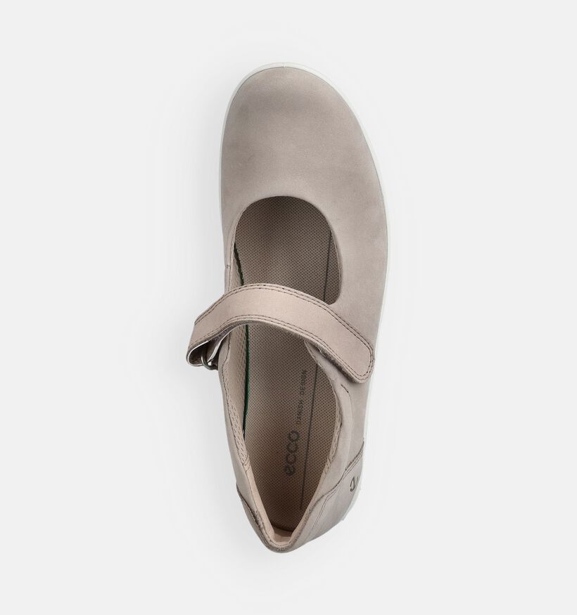 ECCO Soft 2.0 Mary-Jane Beige Ballerina's voor dames (369800) - geschikt voor steunzolen
