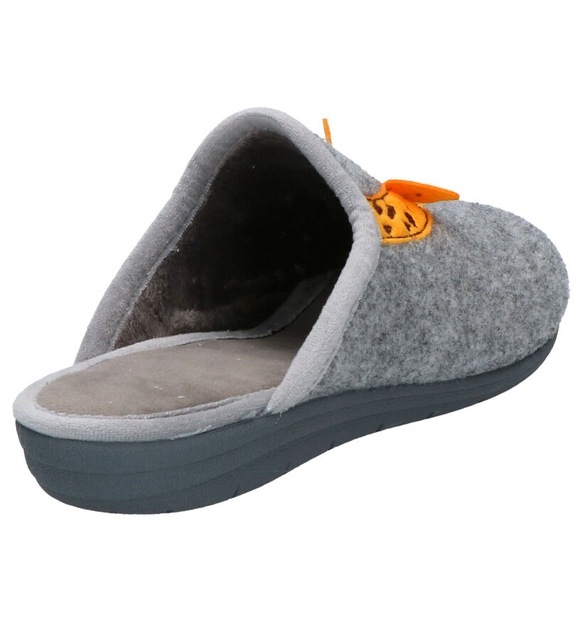 La Maison de l'Espadrille Pantoufles ouvertes en Gris en textile (263399)