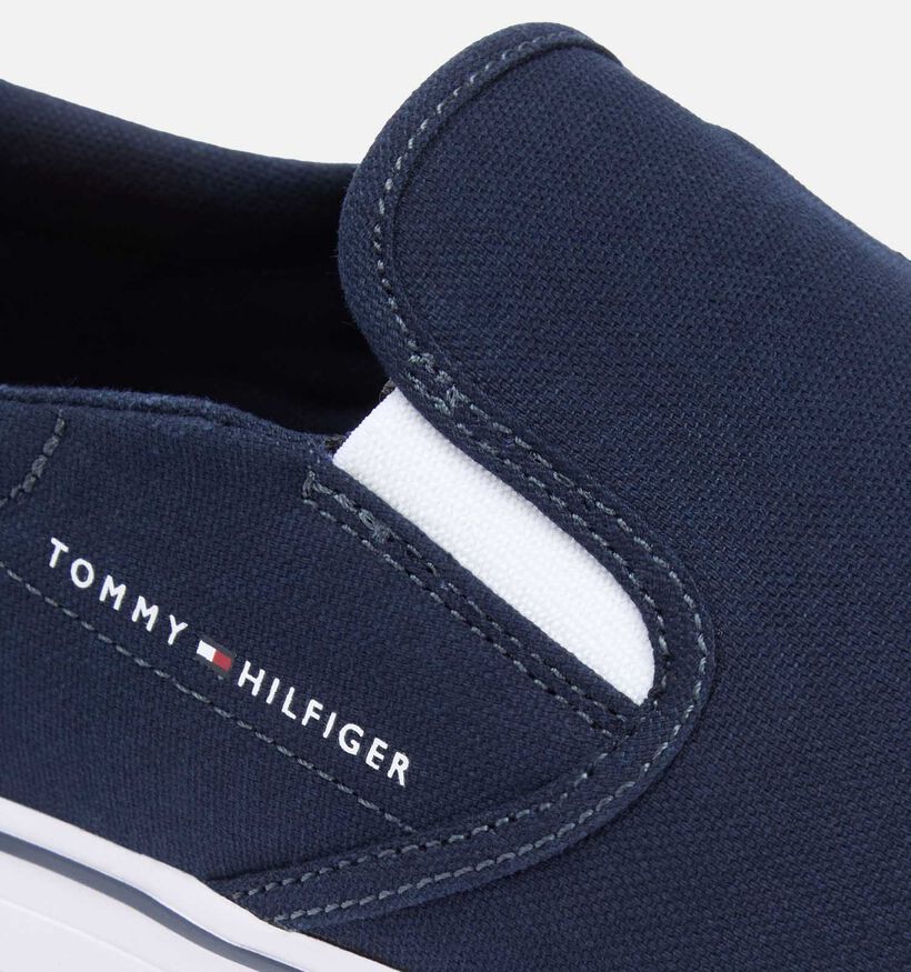 Tommy Hilfiger Vulc Core Chaussures &agrave; enfiler en Bleu fonc&eacute; pour hommes (368608) - pour semelles orthop&eacute;diques