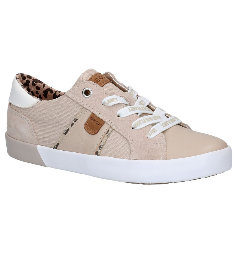 Geox Kilwi Beige Veterschoenen in kunstleer (286938)