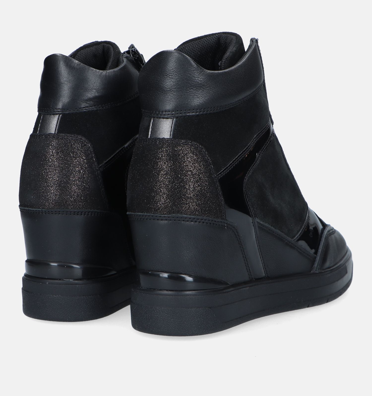 Geox Maurica Baskets avec talon compense en Noir Femmes Baskets en ligne sur TORFS.BE