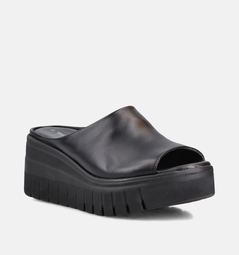 Tamaris Zwarte Slippers met Sleehak voor dames (371716)