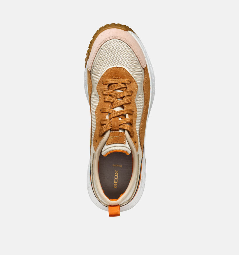 Geox Oliviera Grip Baskets en Cognac pour femmes (353795) - pour semelles orthopédiques