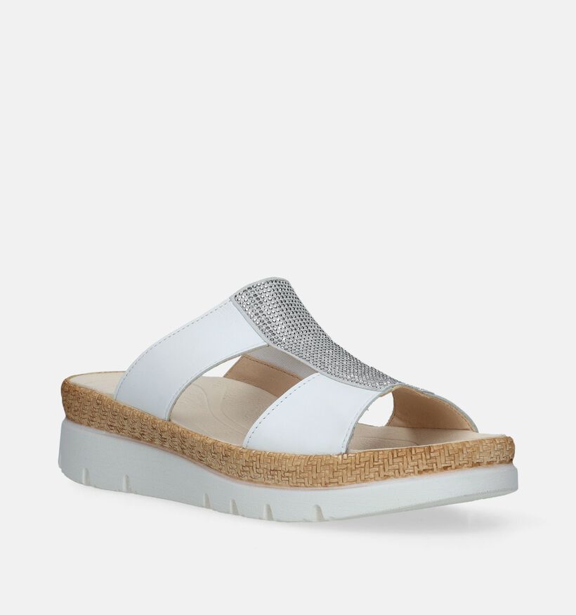 Gabor Witte Slippers Met Sleehak voor dames (339392)