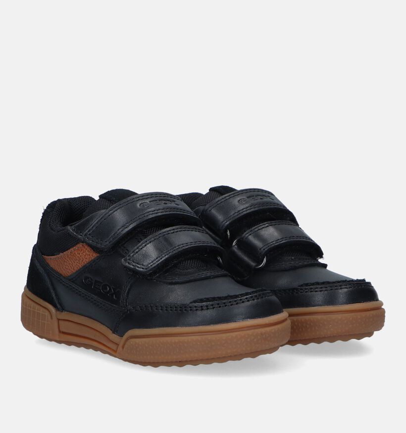 Geox Poseido Chaussures à velcro en Noir pour garçons (330066) - pour semelles orthopédiques