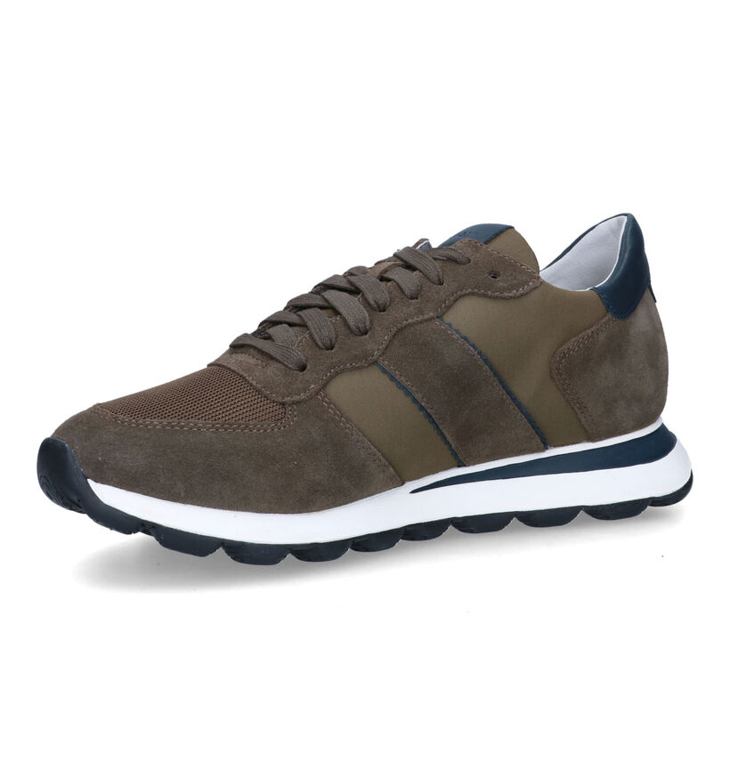 Geox Spherica Blauwe Veterschoenen in daim (326724)