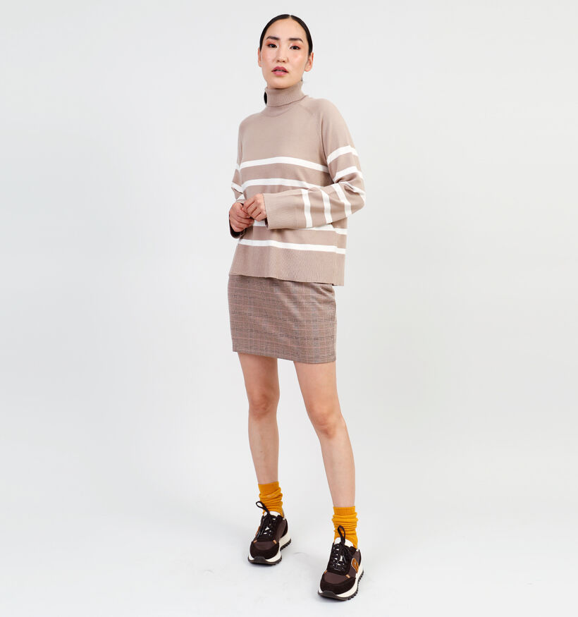 Pieces Sia Beige Trui met rolkraag voor dames (344987)