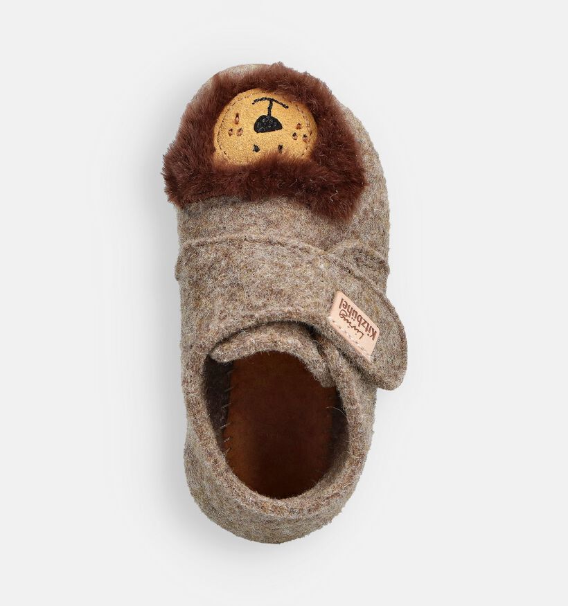 Living Kitzbühel Pantoufles en Beige foncé pour filles, garçons (365711)